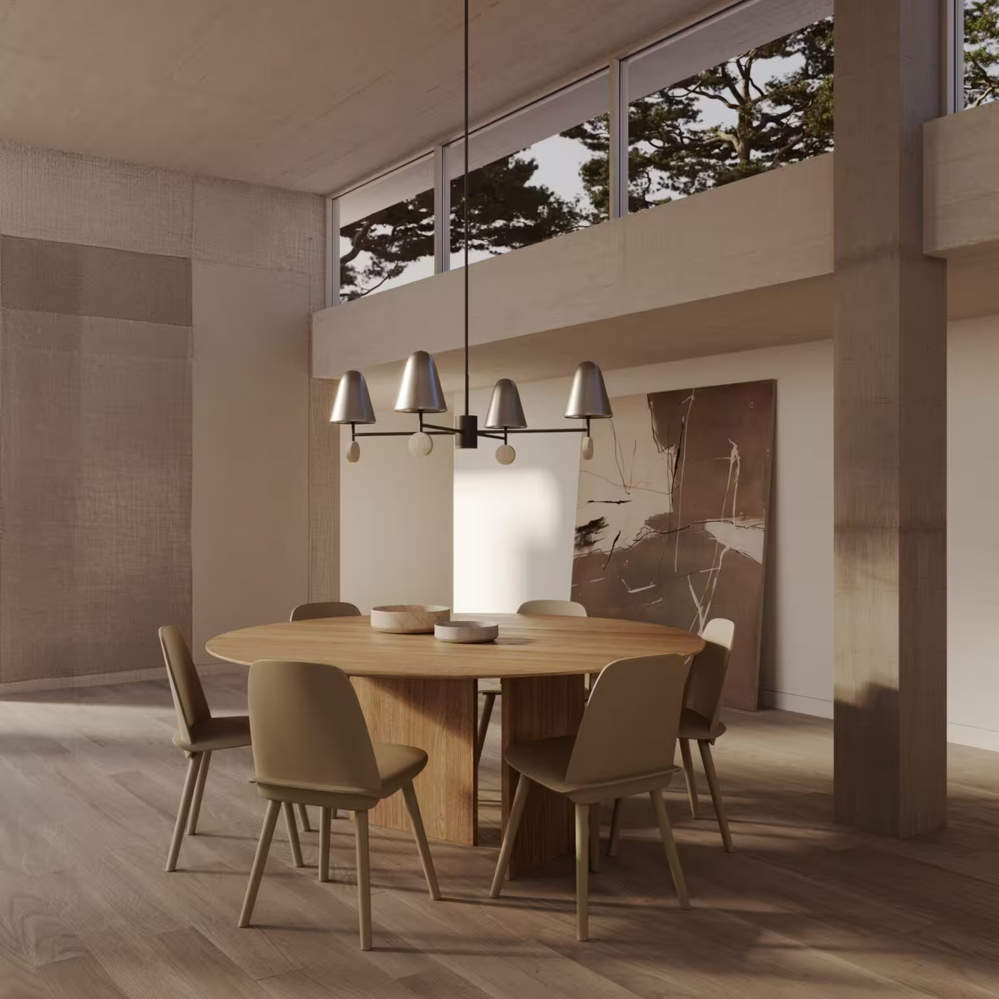 Stor 4-Light Chandelier