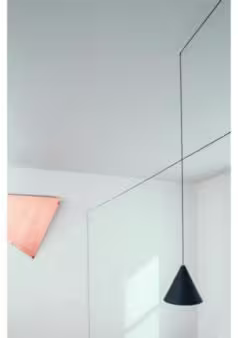 String Light 12mt Cable Cone Head LED Pendant with Soft Touch Black
