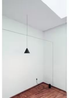String Light 12mt Cable Cone Head LED Pendant with Soft Touch Black