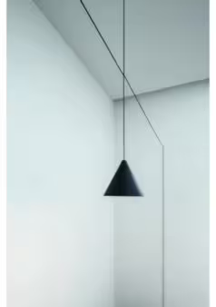 String Light 12mt Cable Cone Head LED Pendant with Soft Touch Black