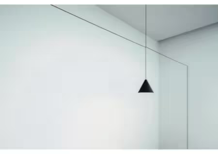 String Light 12mt Cable Cone Head LED Pendant with Soft Touch Black