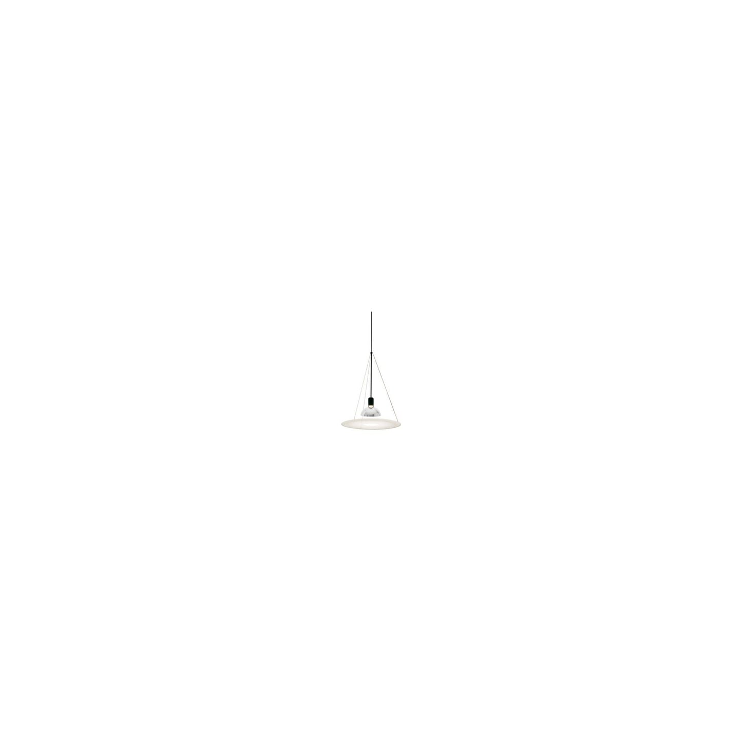 Frisbi Direct & Reflected Light Chrome Pendant with Three Steel Cables