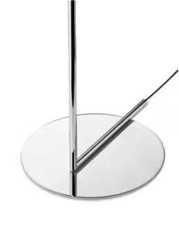 IC F1 Small Steel Floor Lamp with Blown Glass Opal Diffuser