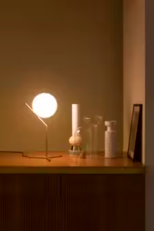 IC T1 High LED Table Lamp with Blown Glass Opal Diffuser
