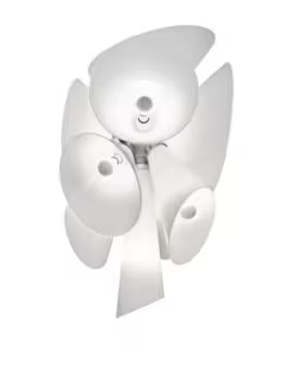Nebula White Luminaire Pendant with Die-Cast Aluminium & Blown Glass Cones