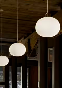 Glo-Ball S2 White Blown Glass Pendant
