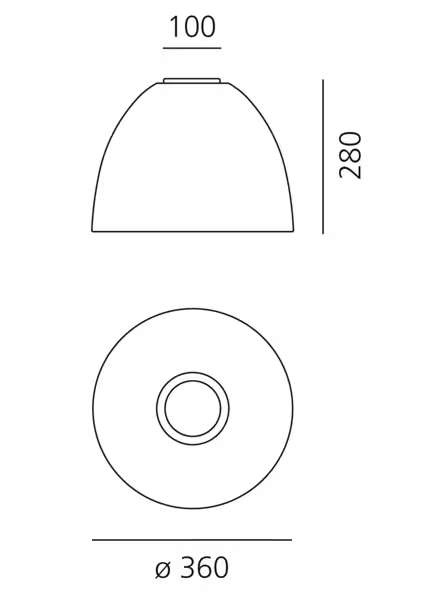 Nur Gloss Mini Halo Ceiling light
