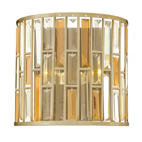 Gemma Two-Light Wall Bracket with Stunning Rectangular Prisms