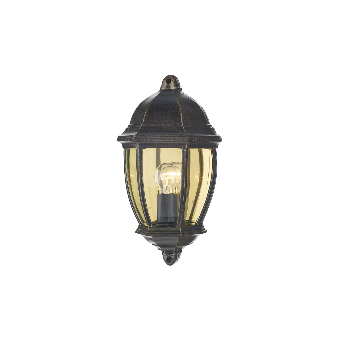 Newport Outdoor Black Gold Wall Light with