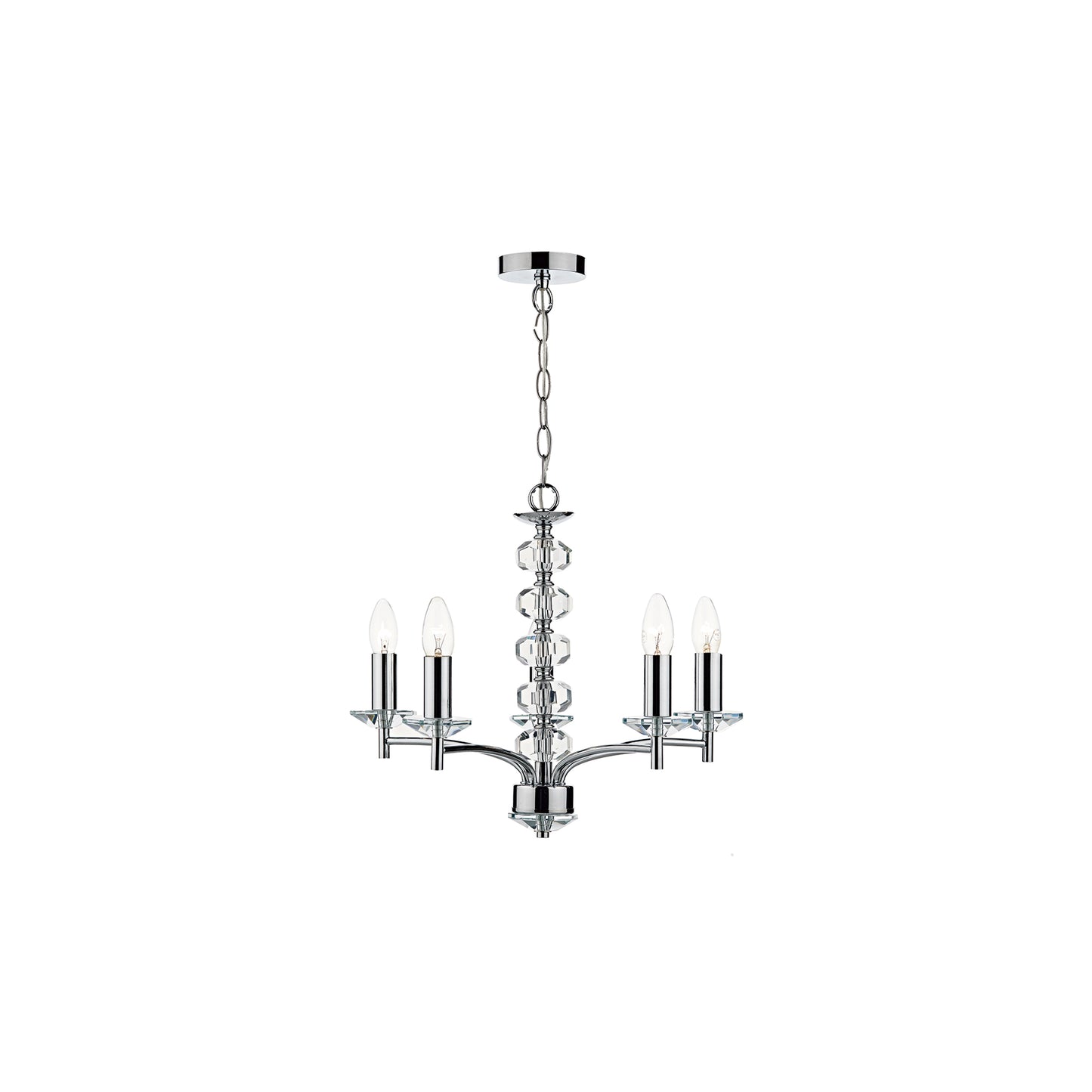 Oleana Five-Light Chrome Chandelier