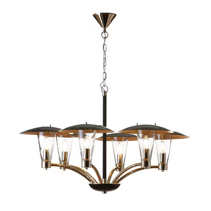 Freeman Gold Black Chandelier