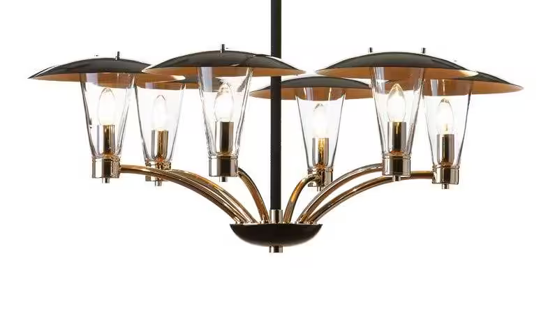 Freeman Gold Black Chandelier