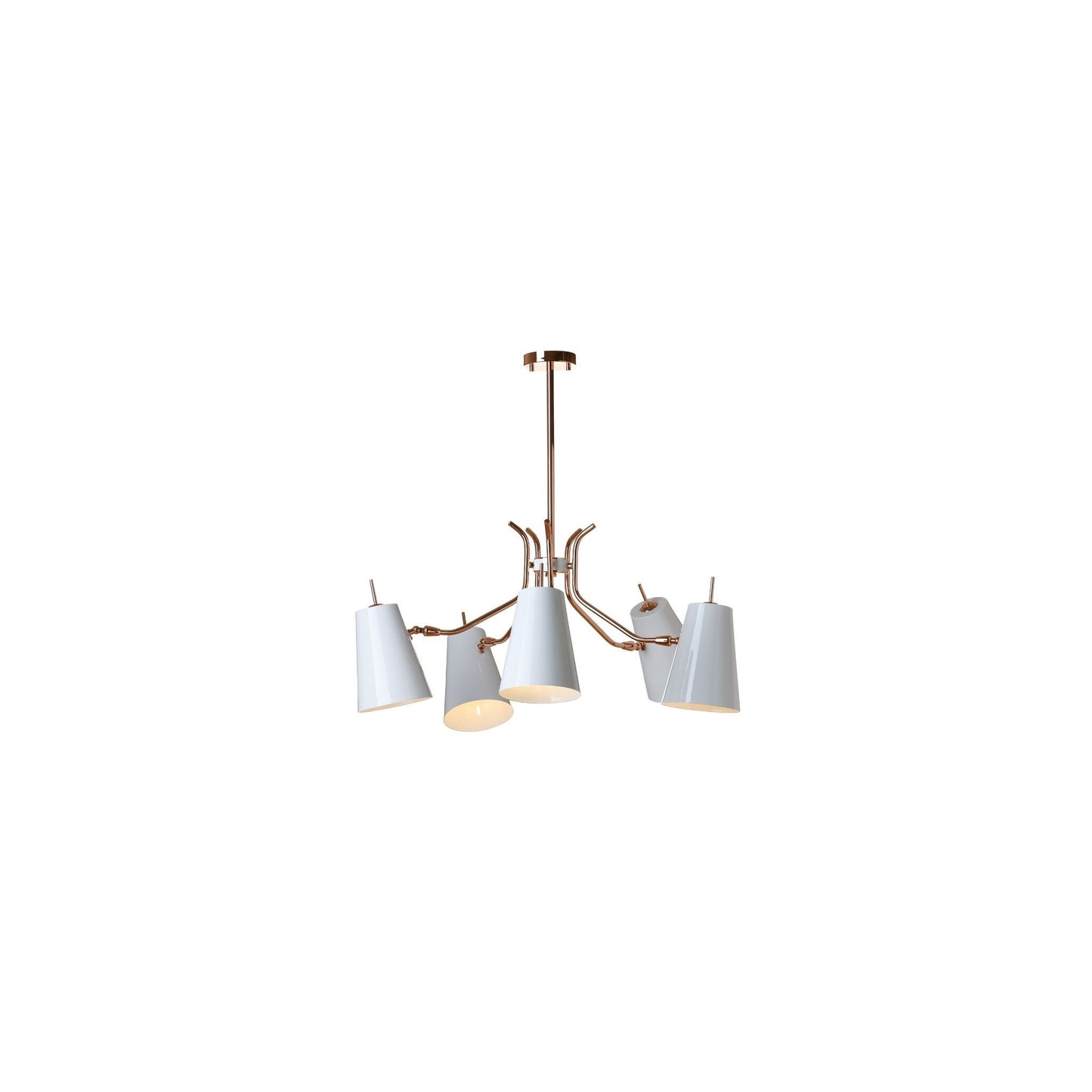 Ray Five-Light Copper Chandelier