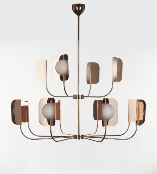 leaf G9 12-Light Metal Chandelier