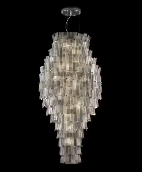 Chimera Nine-Light Pendant with Grey Glass Listels