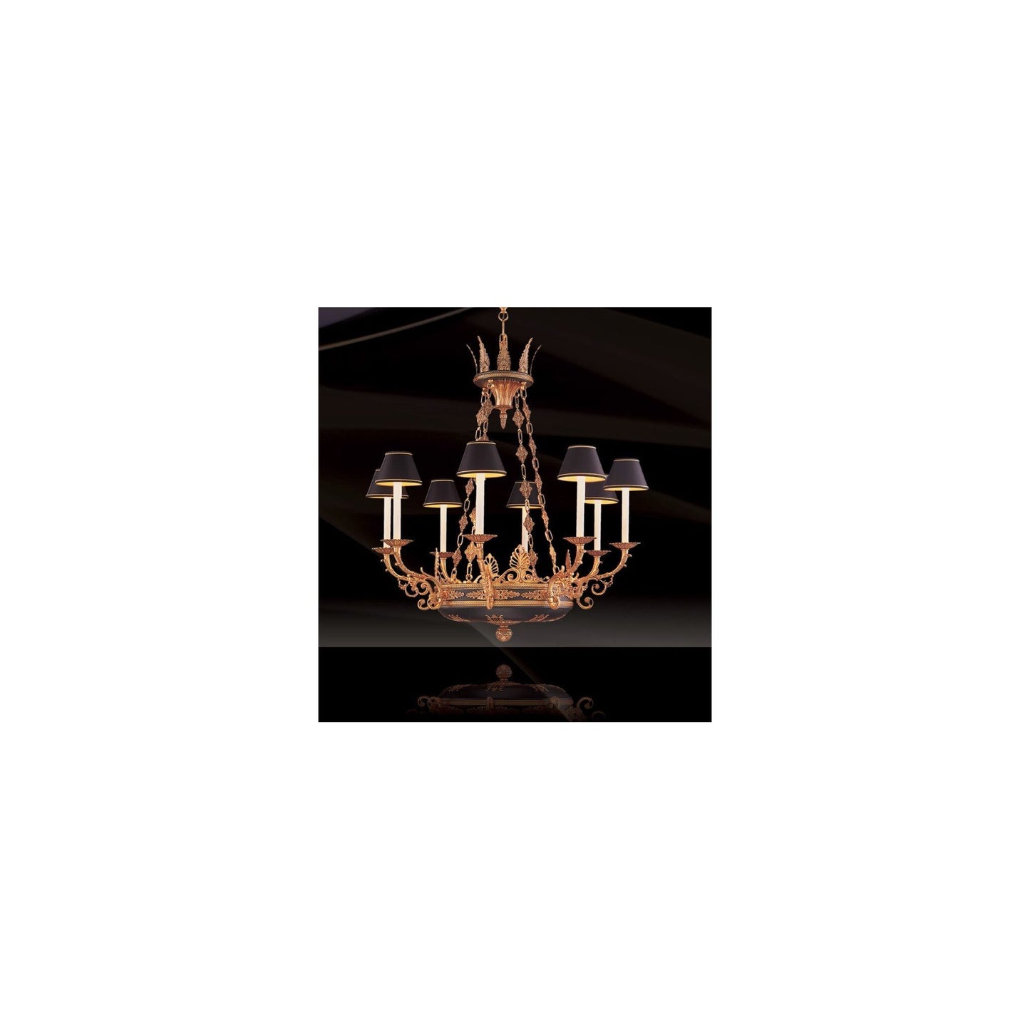 Royal Heritage 8-Light Chandelier with Empire Style
