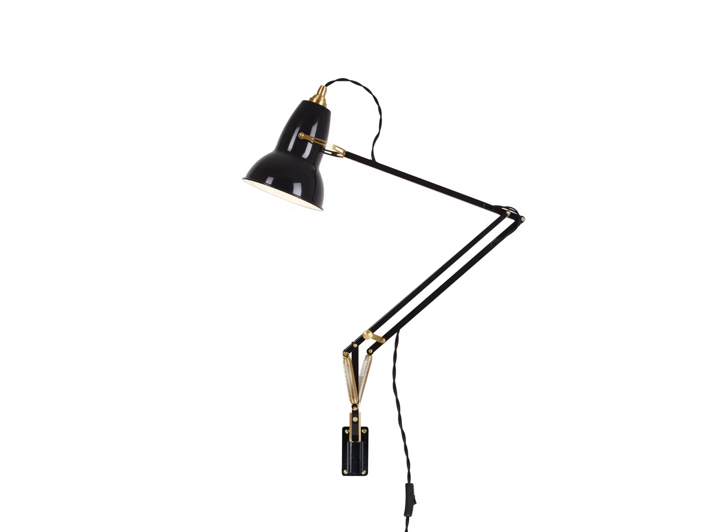 Original 1227 Brass Lamp with Wall Bracket