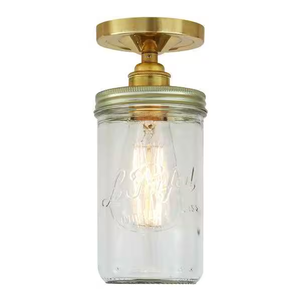 Jam Jar Flush Ceiling Fitting