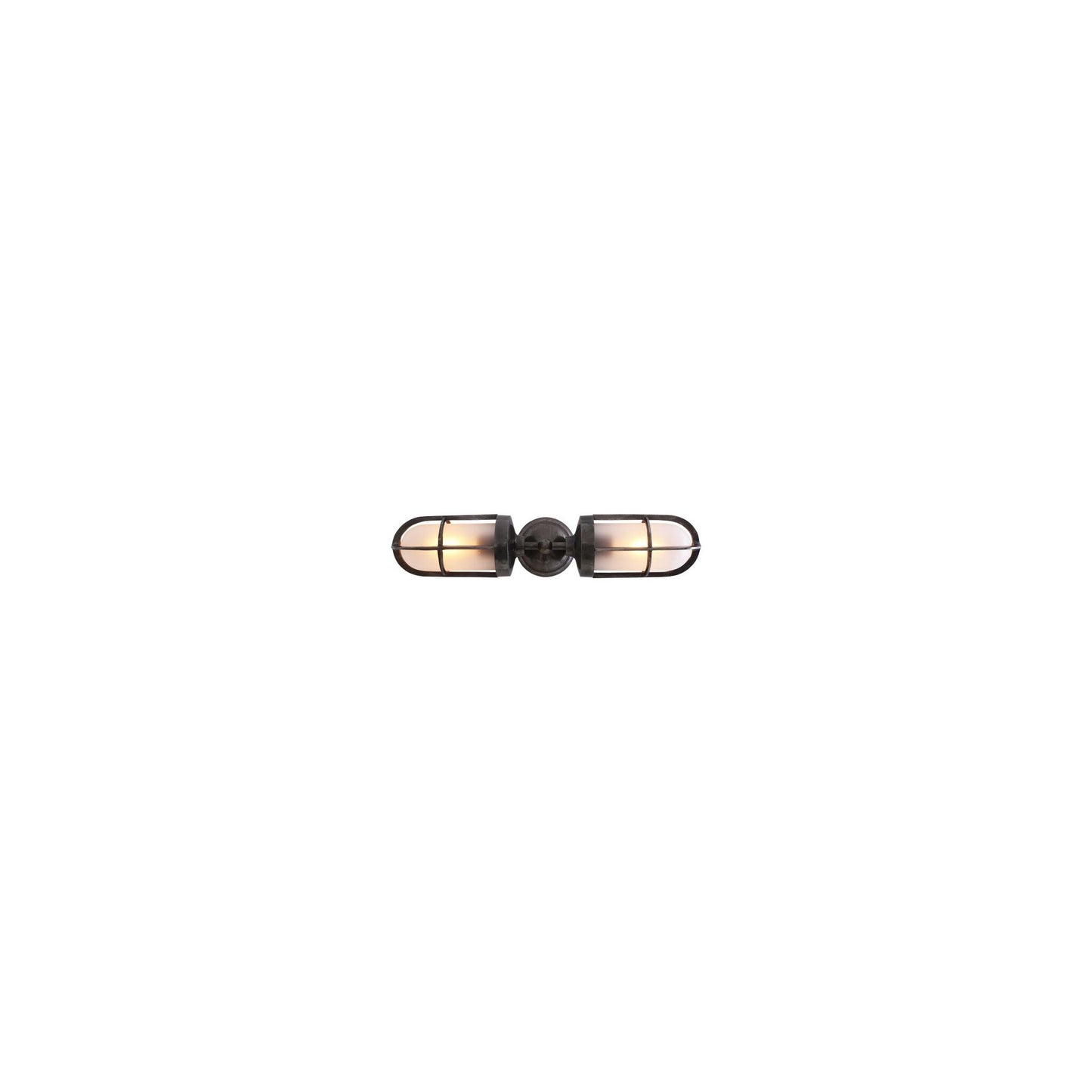 Clayton Double Well Glass Wall Light IP54
