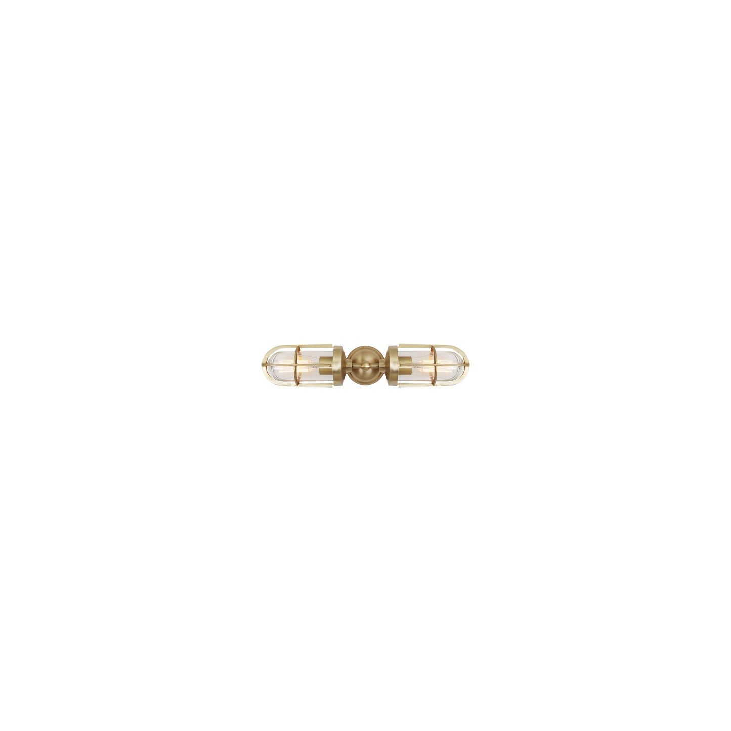 Clayton Double Well Glass Wall Light IP54