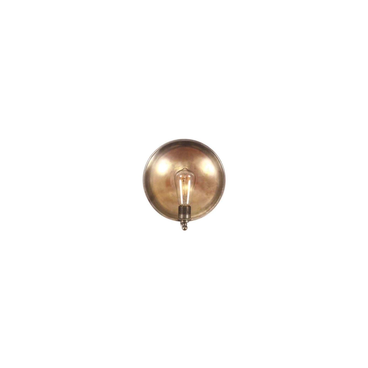 Chulainn 25cm Industrial Brass Dish Wall Light
