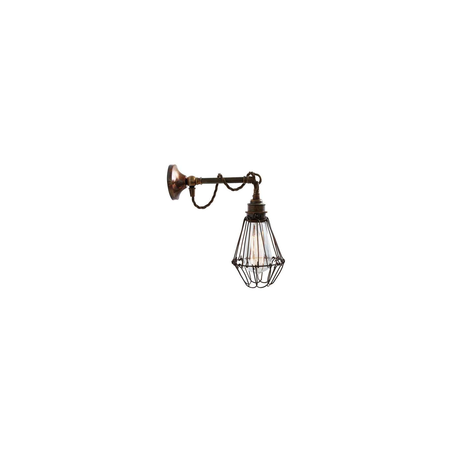 Edom Industrial Cage Wall Light