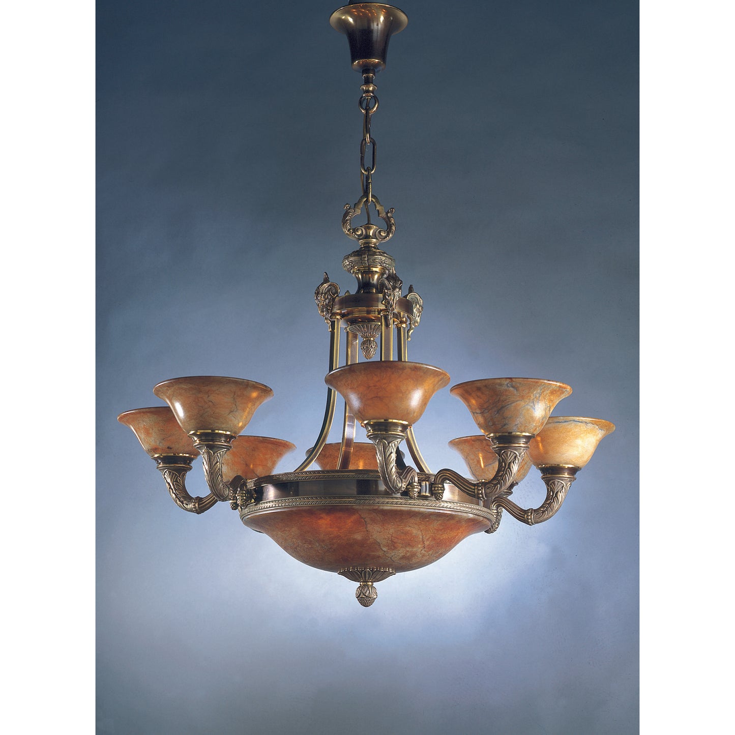 Royal Heritage 12-Light Alabaster Chandelier