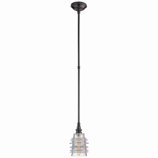 Covington Wide Clear Glass Adjustable Pendant