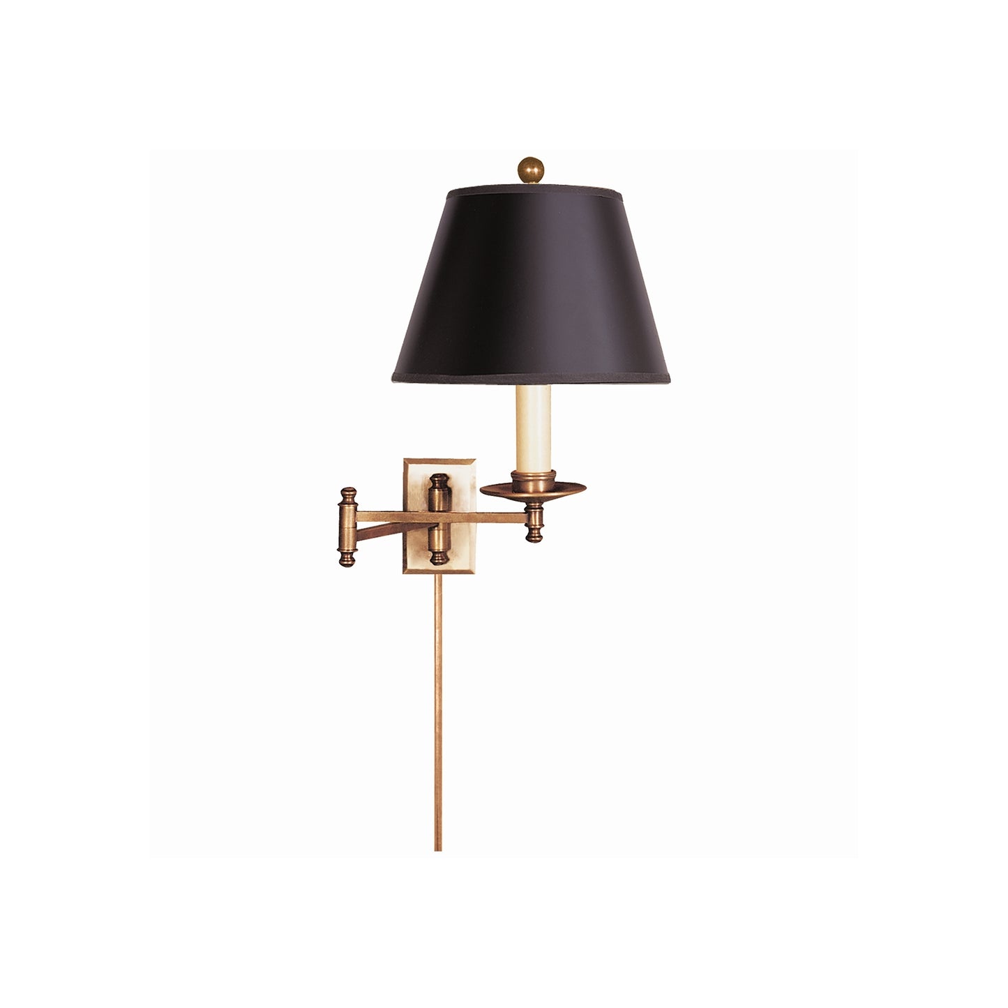 Dorchester Swing Arm Wall Light with Linen Shade