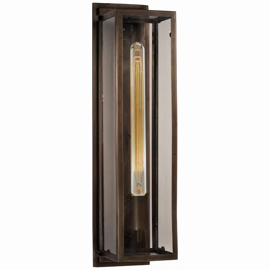 Belden Clear Glass Square Wall Light