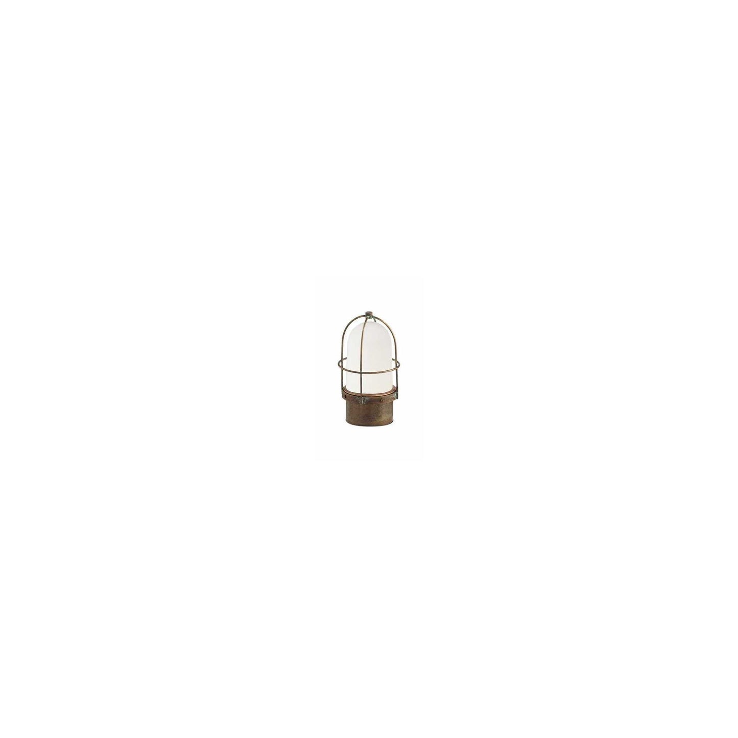 Garden White Glass Exterior Floor Light Post