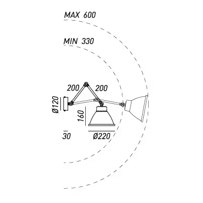 Loft Functional Indoor Wall Joint Lamp