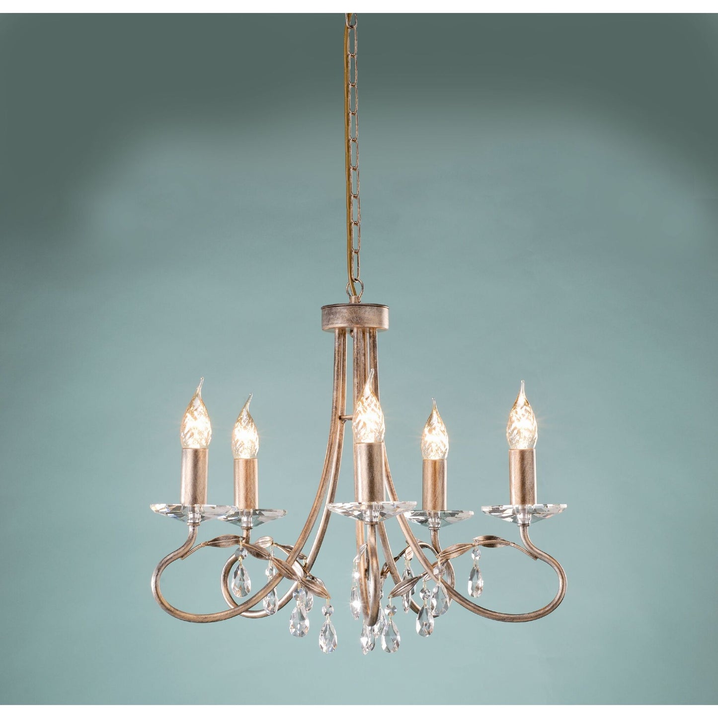Christina 5-Light Chandelier Silver/Gold