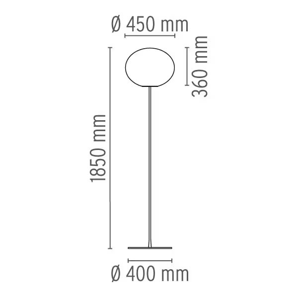 Glo-Ball F3 Floor Lamp with Opal Glass