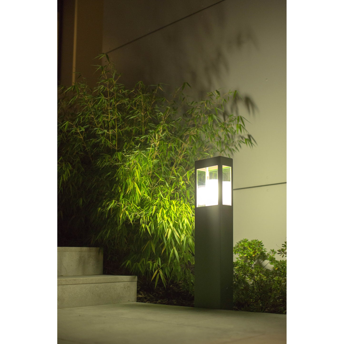 Brick Large Clear Glass Bollard with Removable Bulb Cover