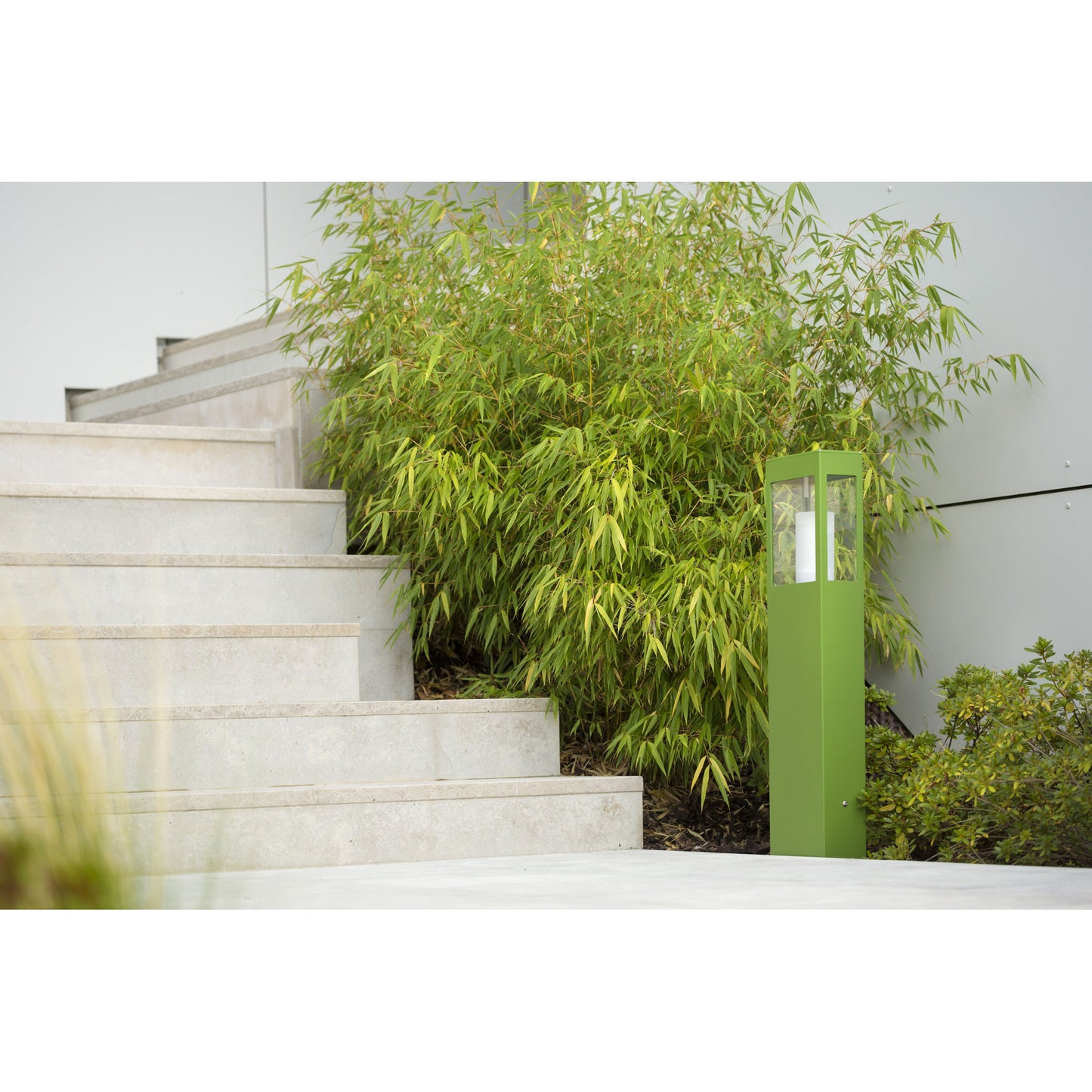 Brick Large Clear Glass Bollard with Removable Bulb Cover