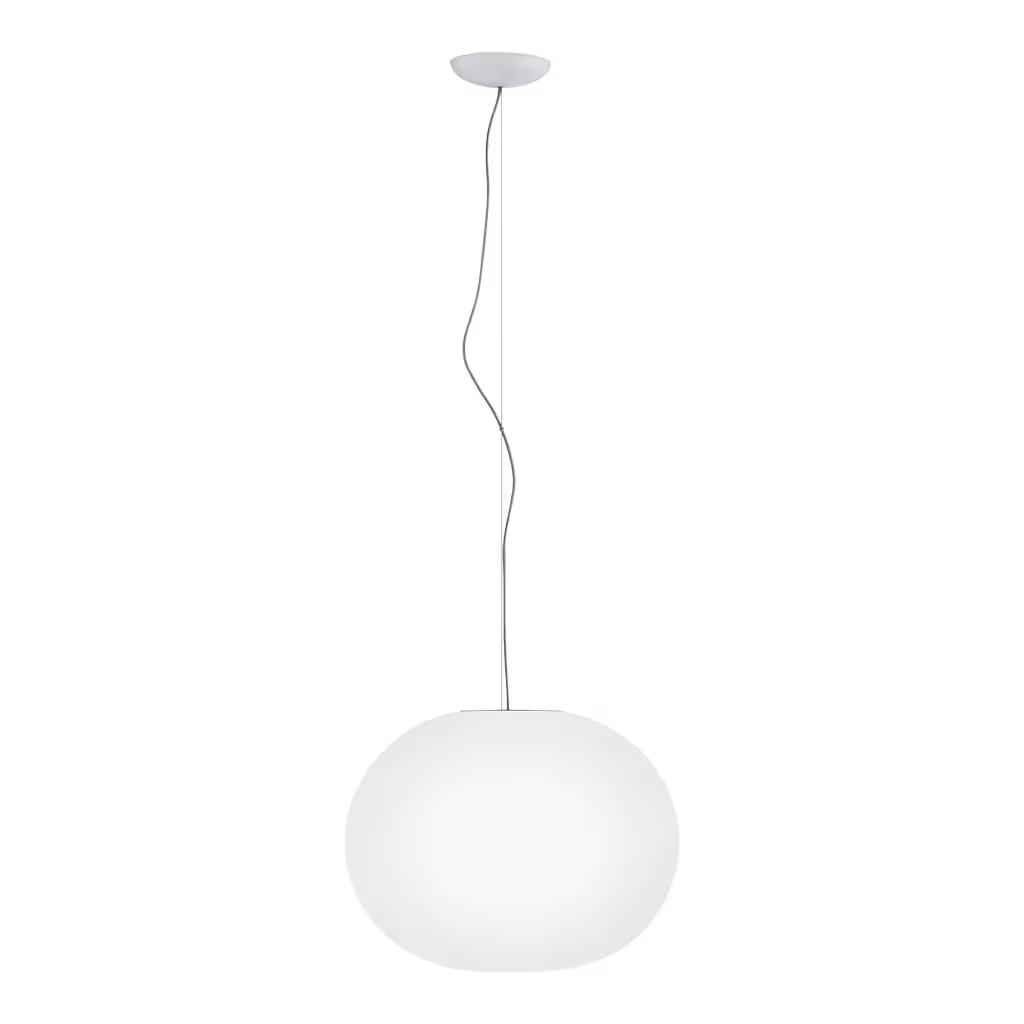 Glo-Ball S2 White Blown Glass Pendant