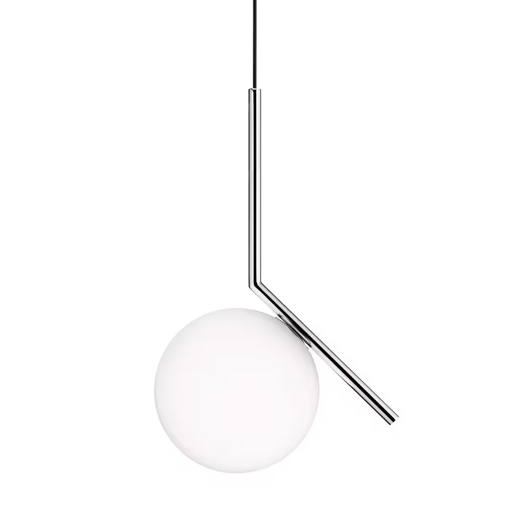 IC S2 Large Pendant Diffused Light with Blown Opal Glass