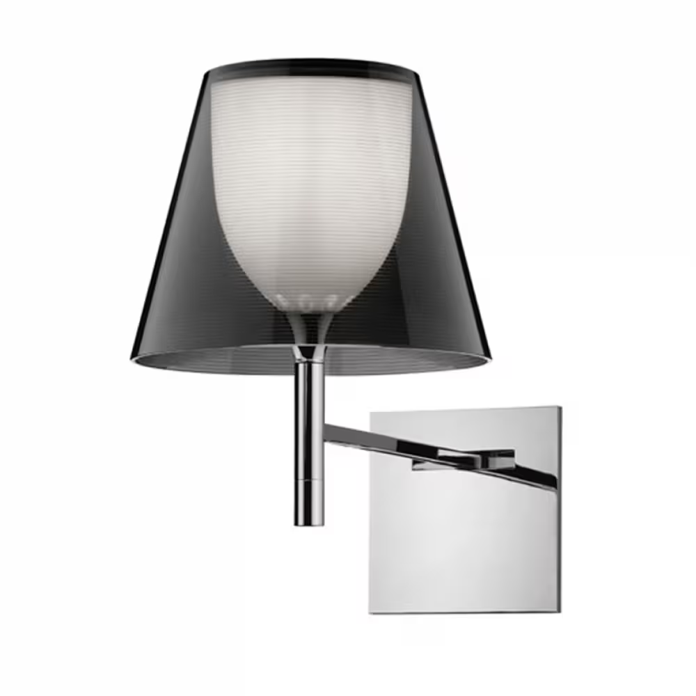 KTribe Upward Wall Light with Polished Aluminum Arm & Diffuser Support