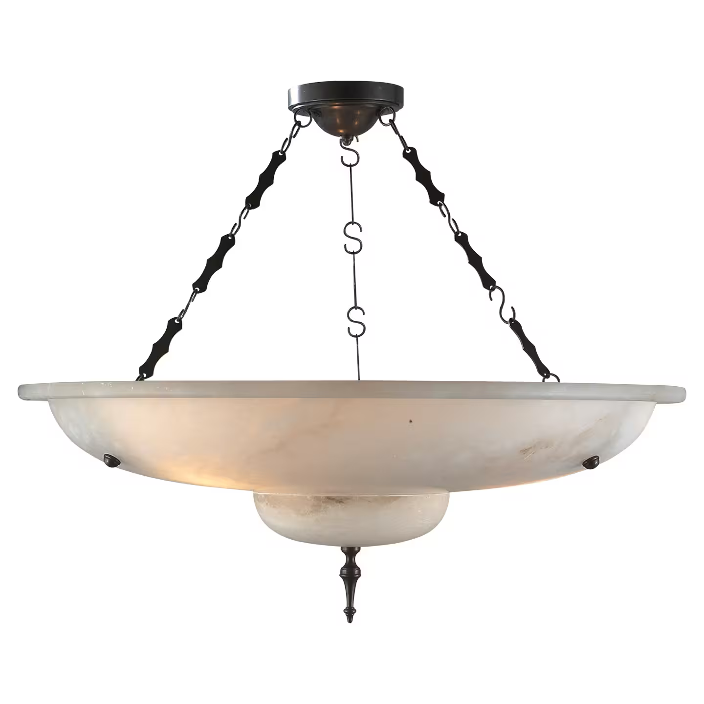 Charles Alabaster Pendant and Bronze