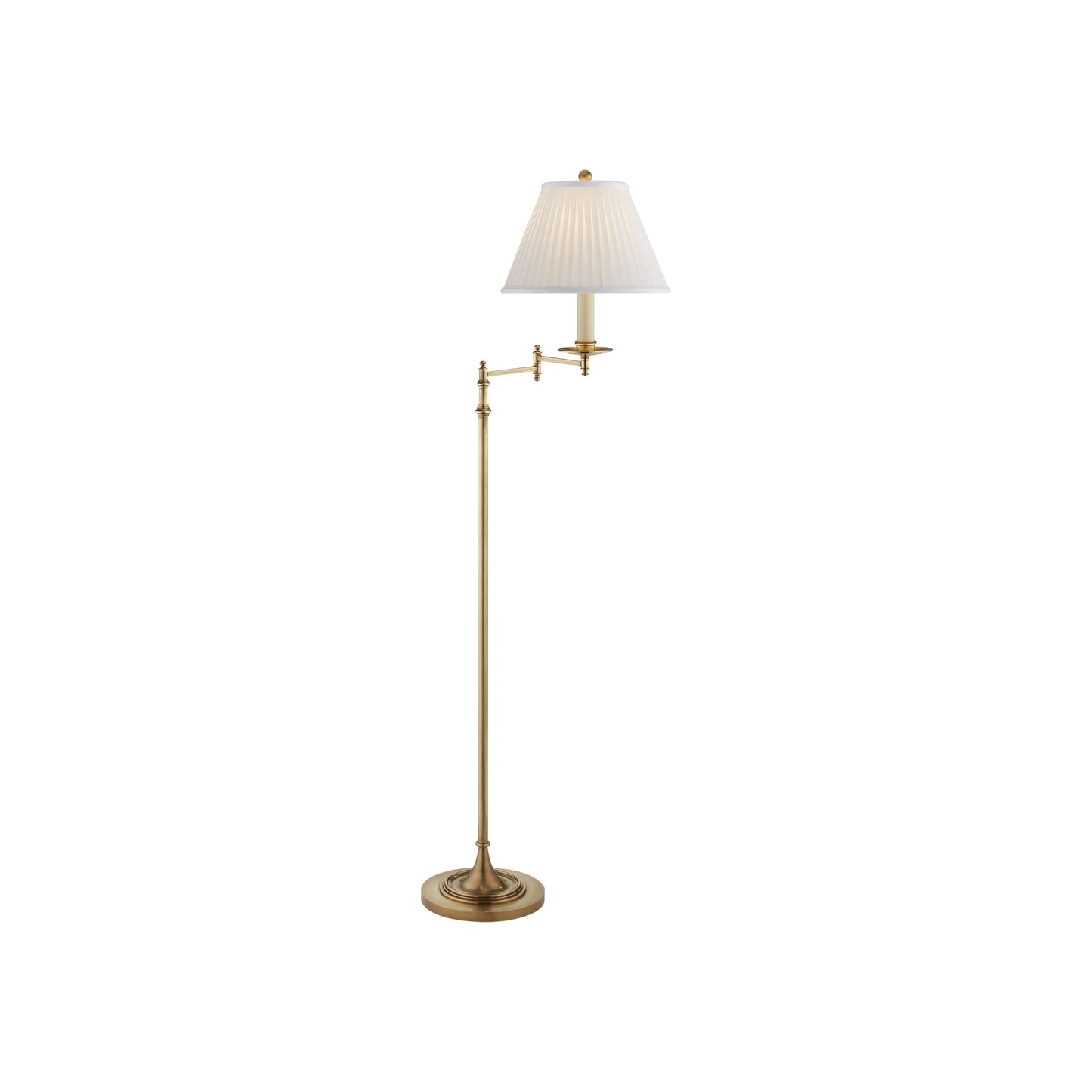 Dorchester Swing Arm Floor Lamp in Antique-Burnished Brass
