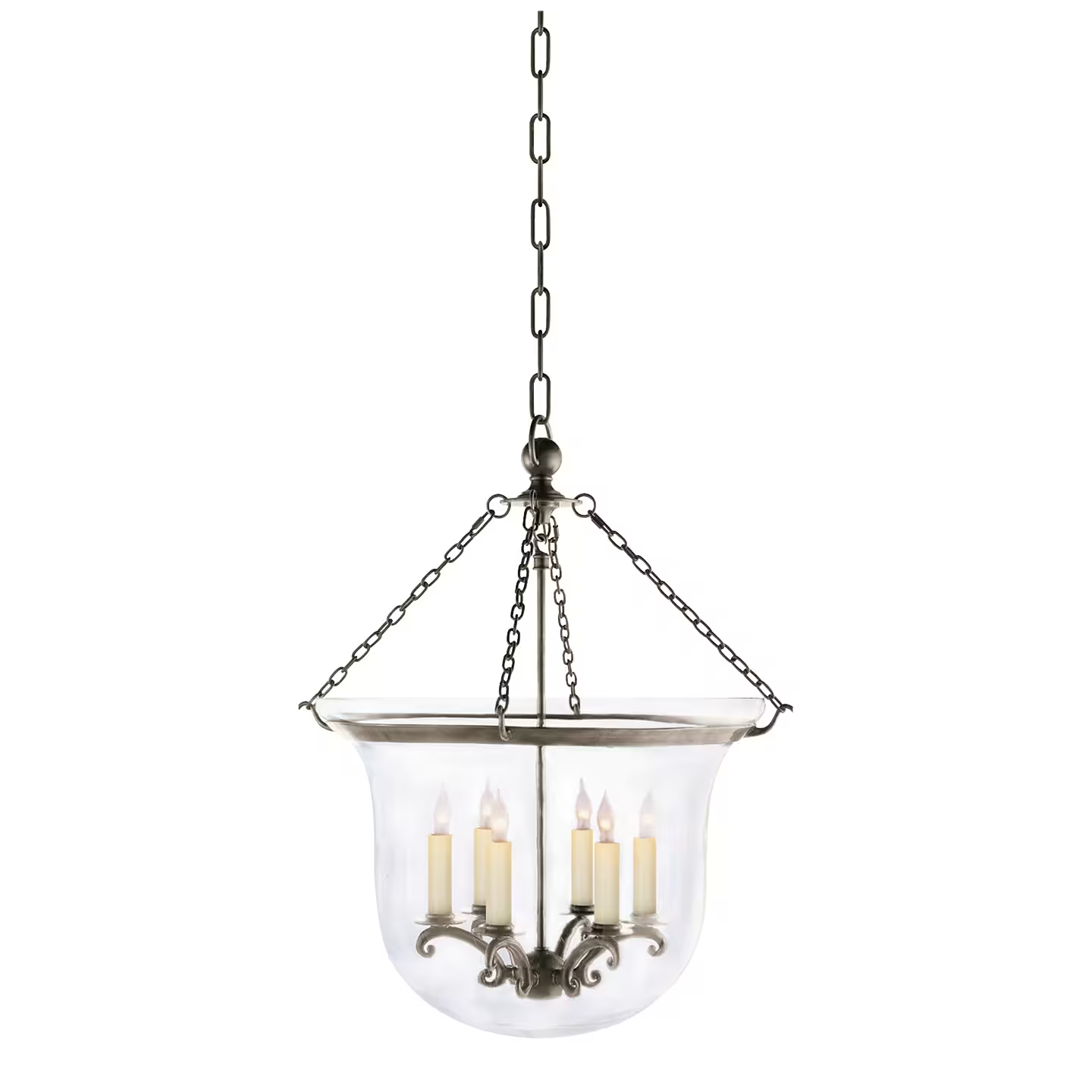 Country Large Bell Jar Pendant Lantern