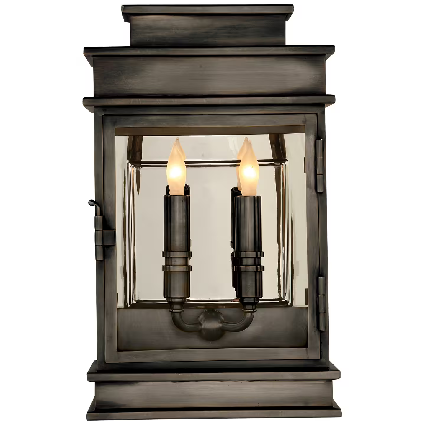 Linear Short Clear Glass Wall Lantern