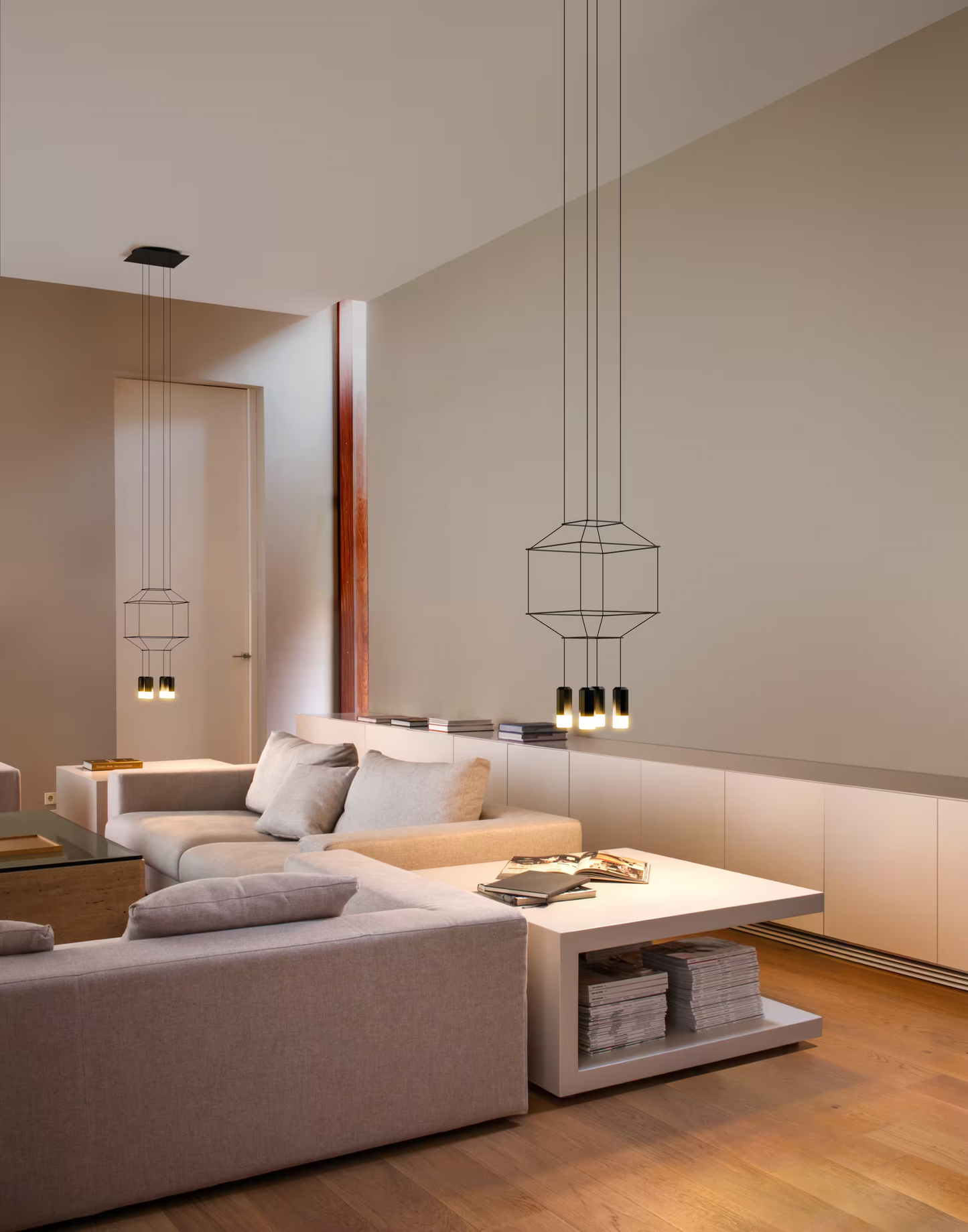 Wireflow Square Four-Light Pendant