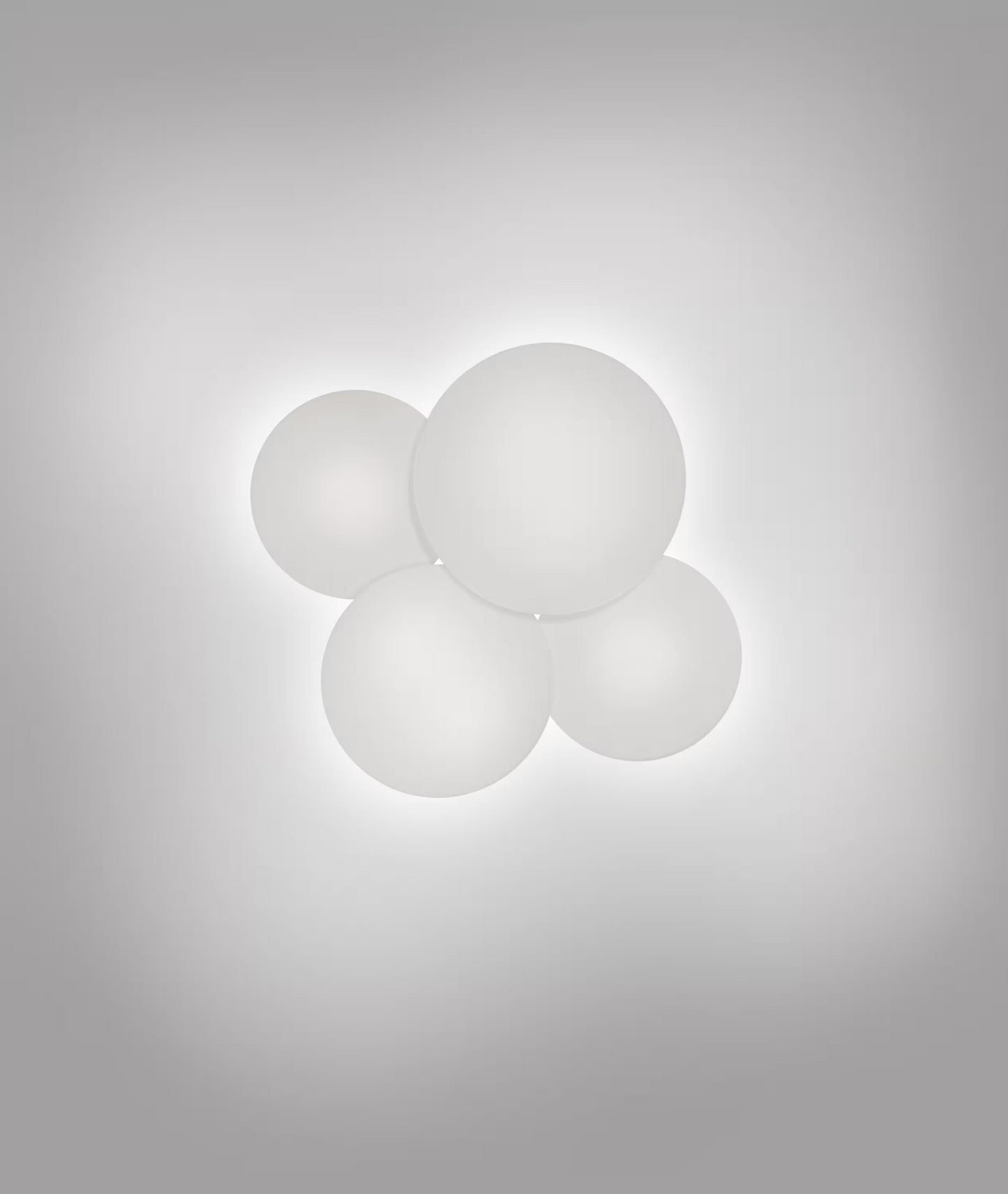 Puck Wall or Ceiling Light with Blown Glass White