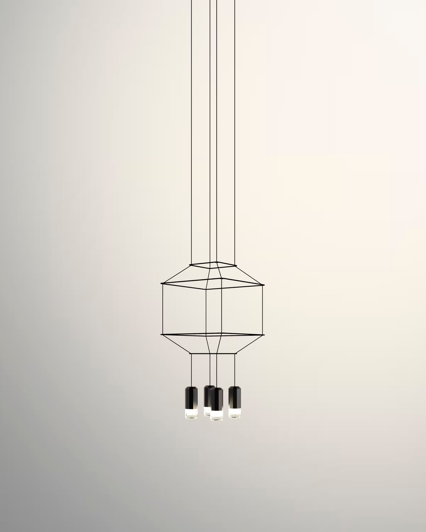 Wireflow Square Four-Light Pendant