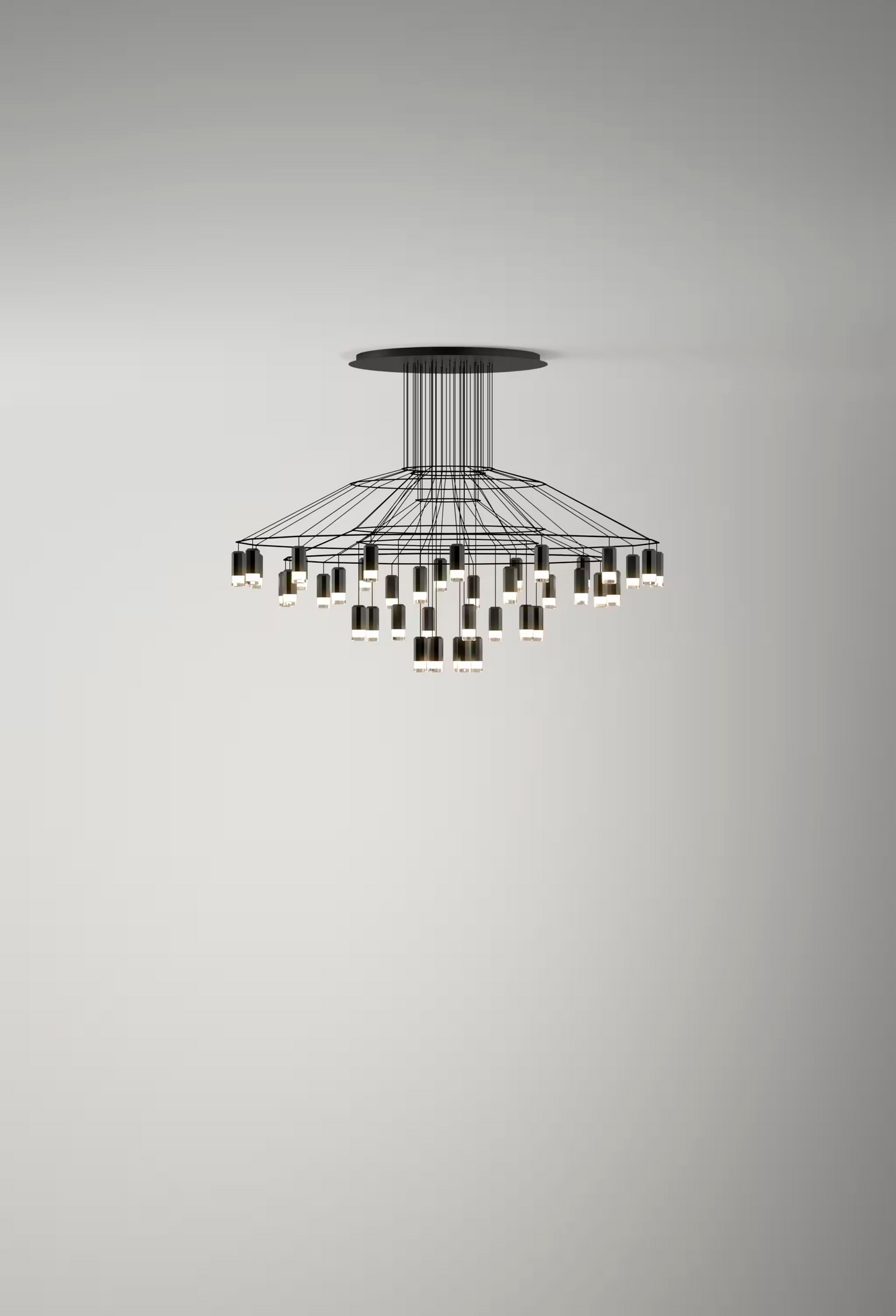 Wireflow Chandelier Forty-Two Light Pendant