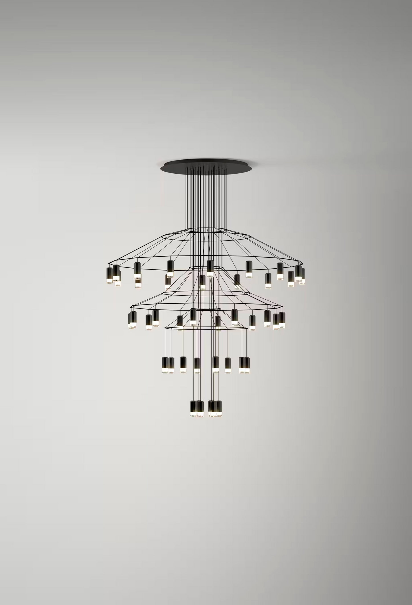 Wireflow Chandelier Forty-Two Light Pendant