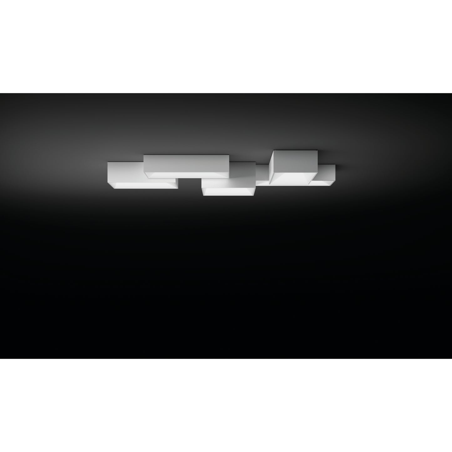 Link Five-Light Non-Dimmable Ceiling Surface with Combinations of Different Rectangular Shapes