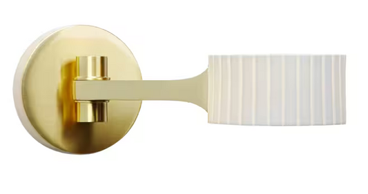 Brahma Single Swing Arm Wall Light with Raw Porcelain